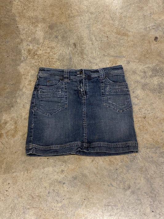 Contrast Denim Skirt Size 6