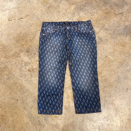Versace Allover VJC Denim Stretch Made in Italy Pants