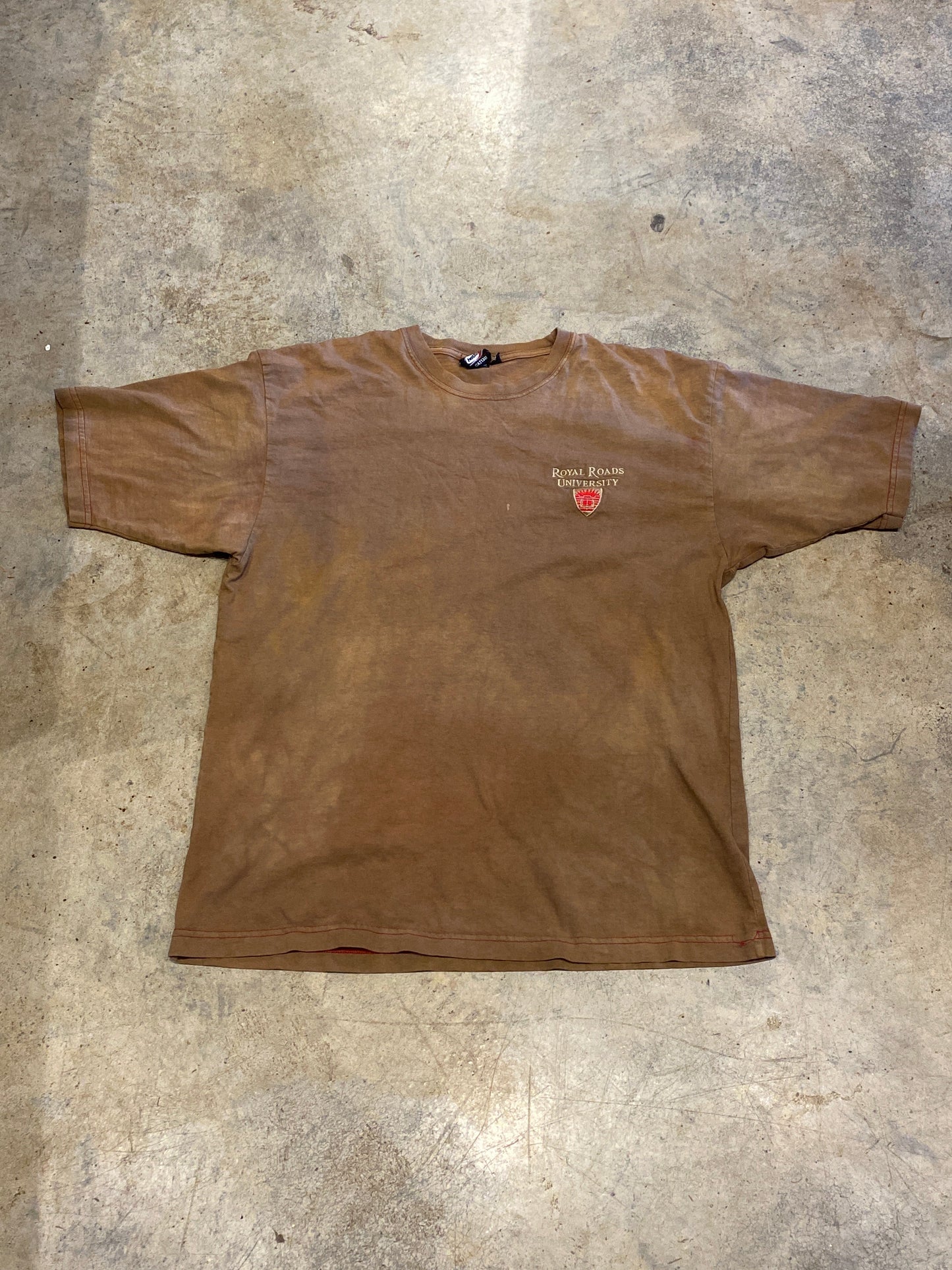 Hotline Royal Roads University XL Brown Made in Canada Vintage Shirt