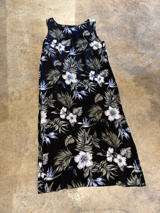 Coconut Shell Hawaiian Black Vintage Dress
