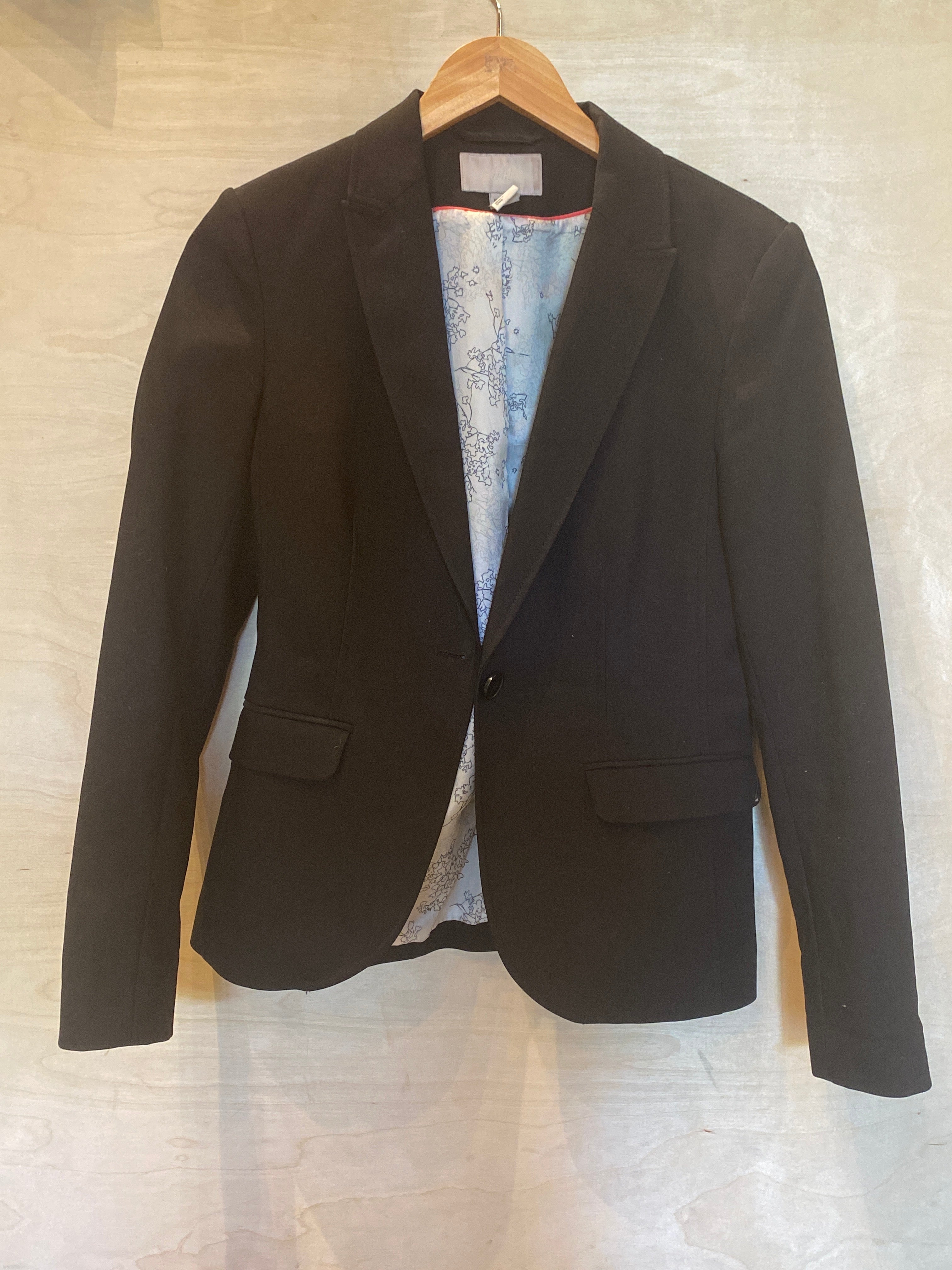 H M Black Blazer Jacket Size 10 Two Trees Home Gift