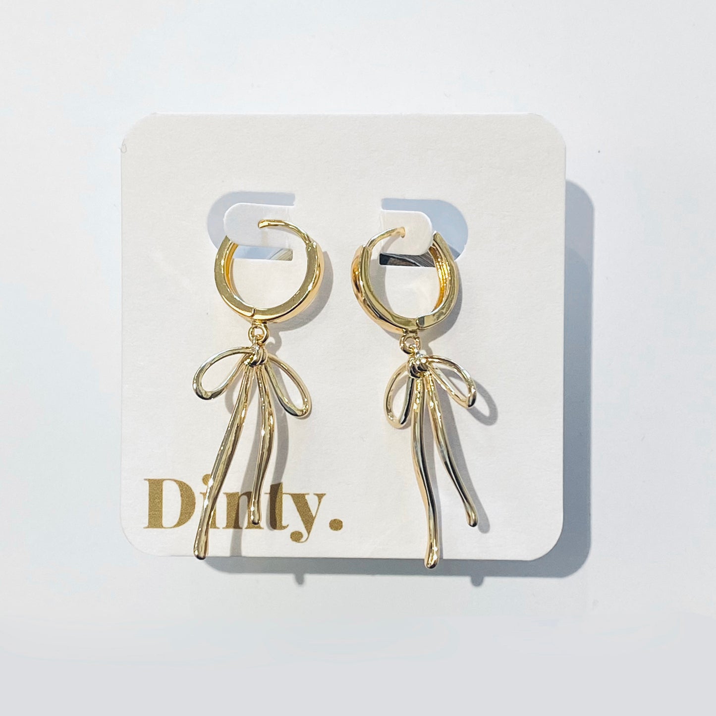 Dinty Designs | Bow Huggie Earrings