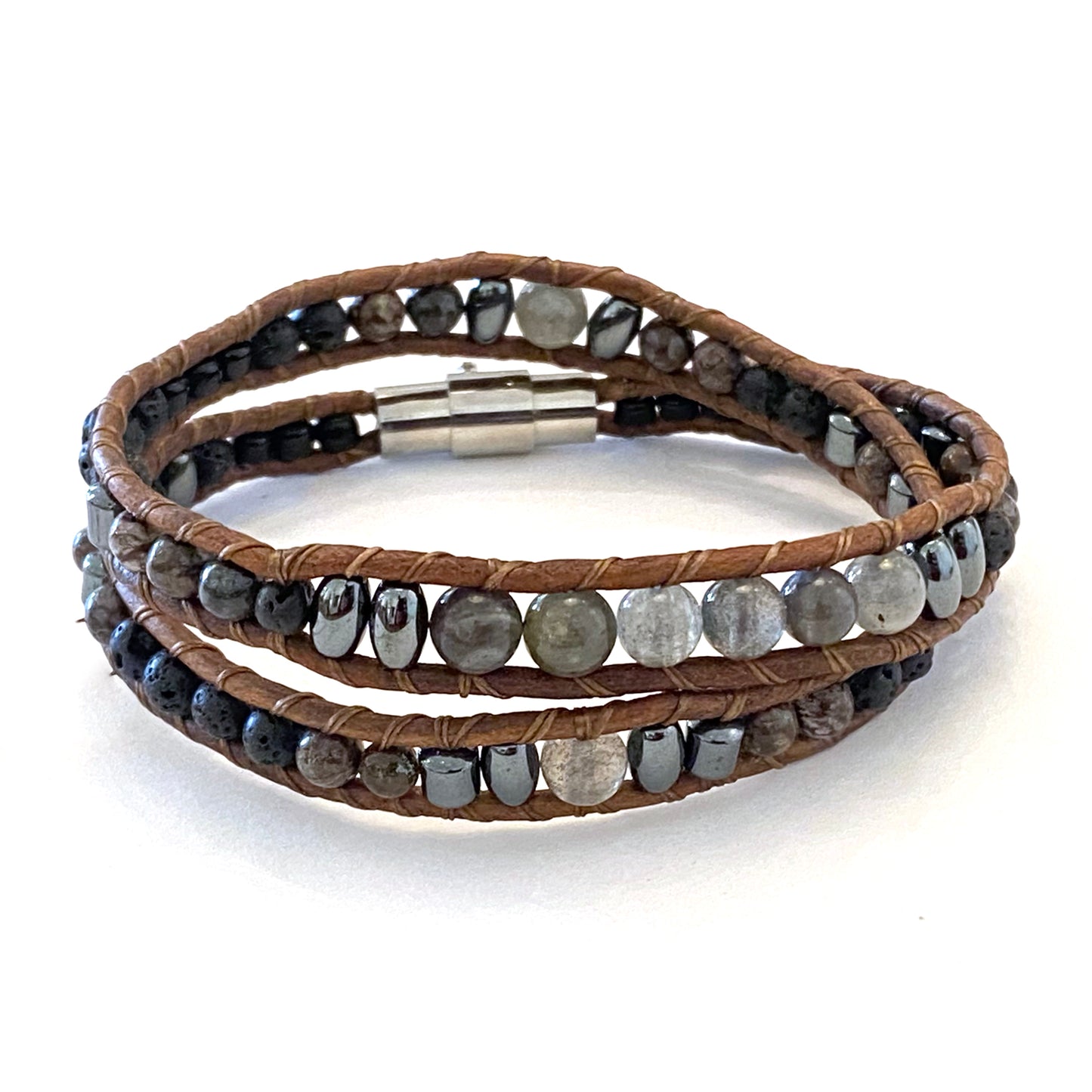 Woven Stone | Double Wrap Bracelet