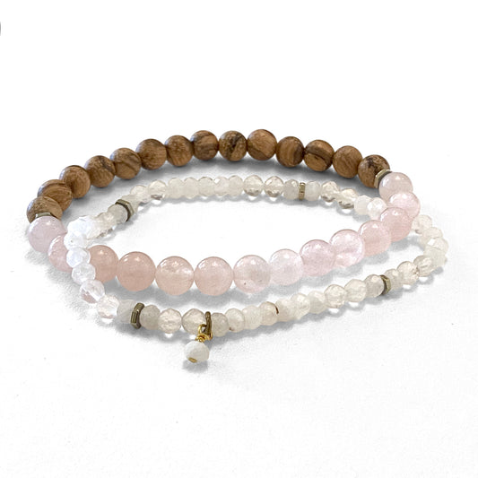 Woven Stone | Stacker Bracelet Set