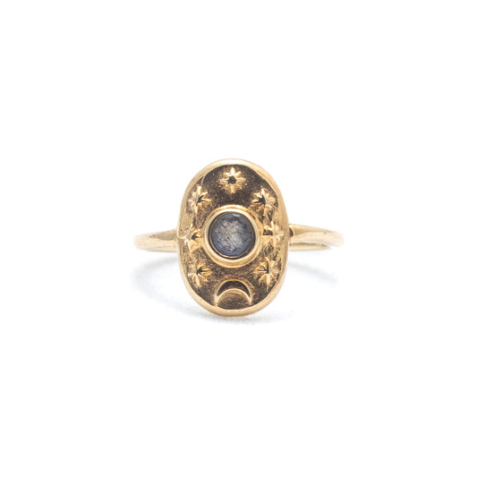 Zaleska | Sheba Ring Gold Vermeil and Labradorite