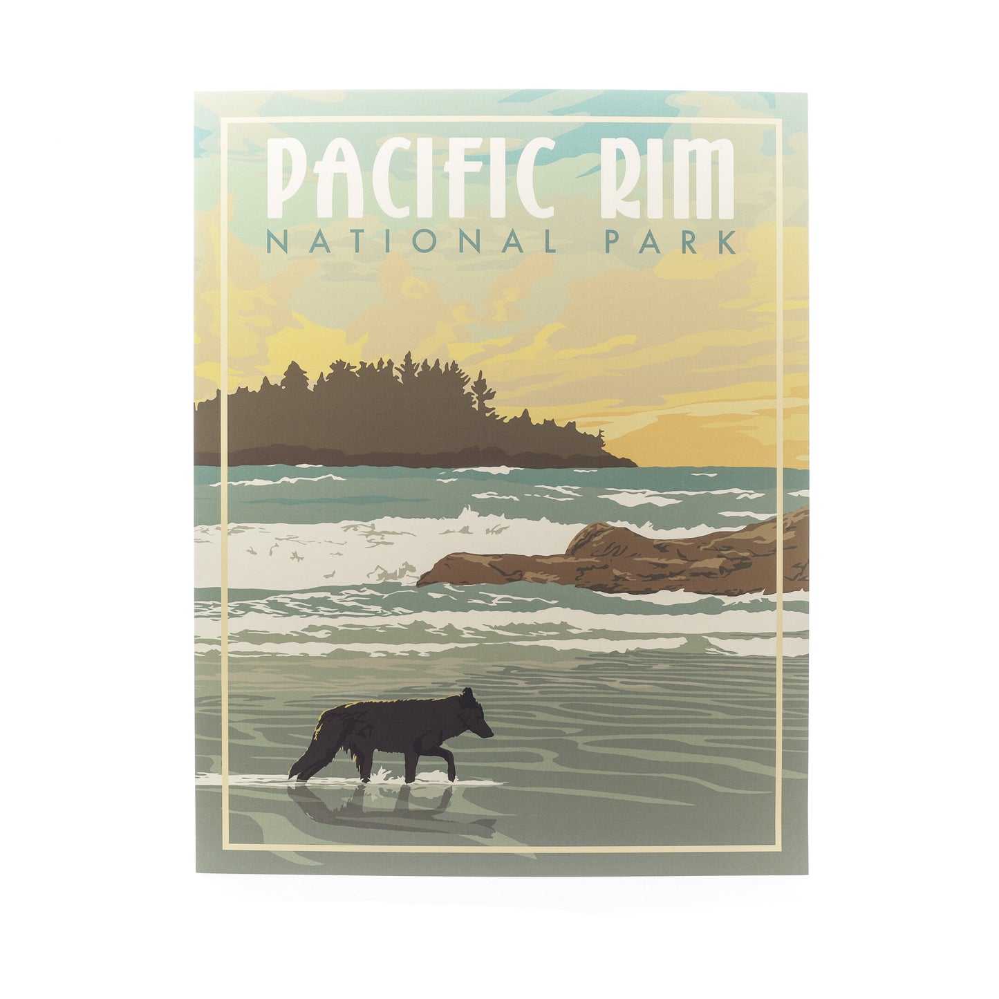 Little Blue Dog Destination Art 11x14”