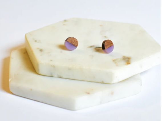 Whimsy’s Jewels | Wood & Resin Stud Earrings