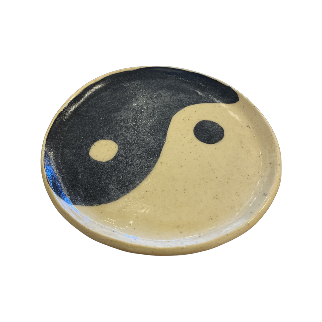 Sowhere Ceramic Painted Yin & Yang Side Plate