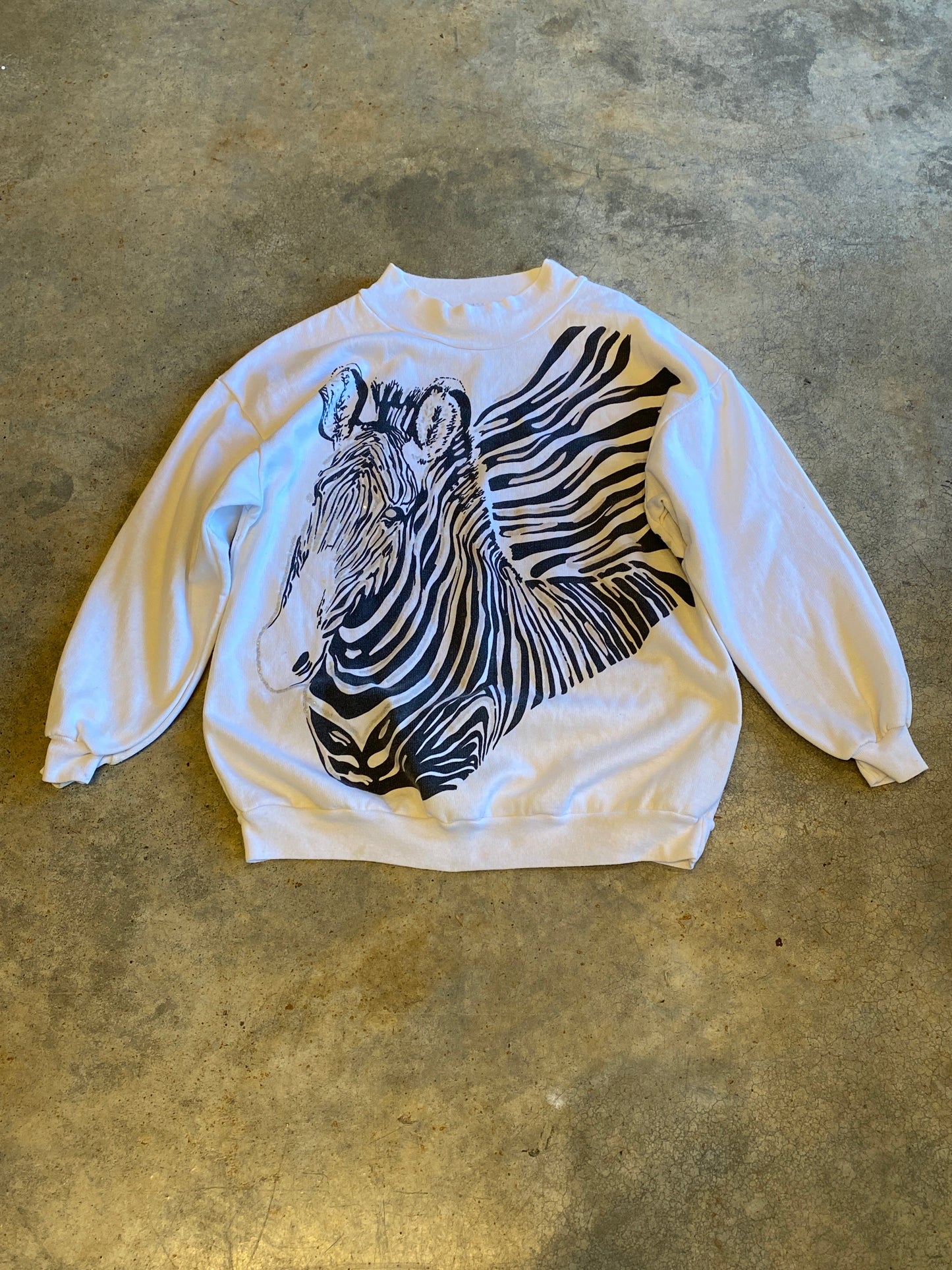 Young Fashion Club Zebra Glitter Crewneck Sweater