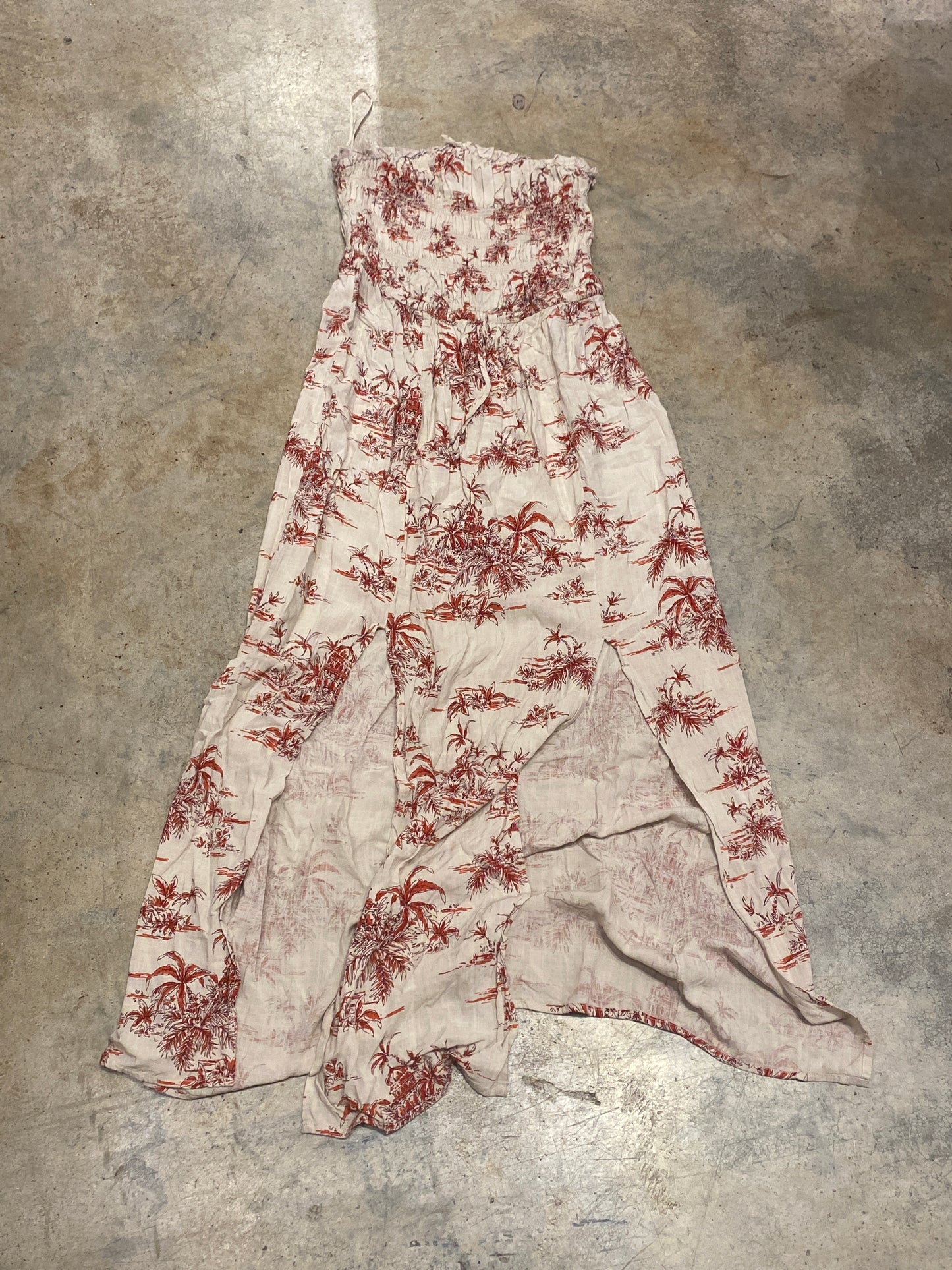 Patrons of Peace Cream Red Long Dress