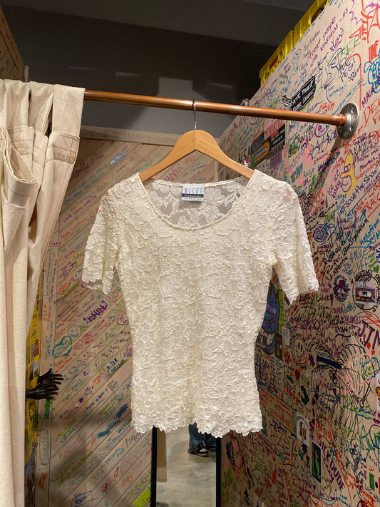 Michi Sportswear Cream Lace Shirt