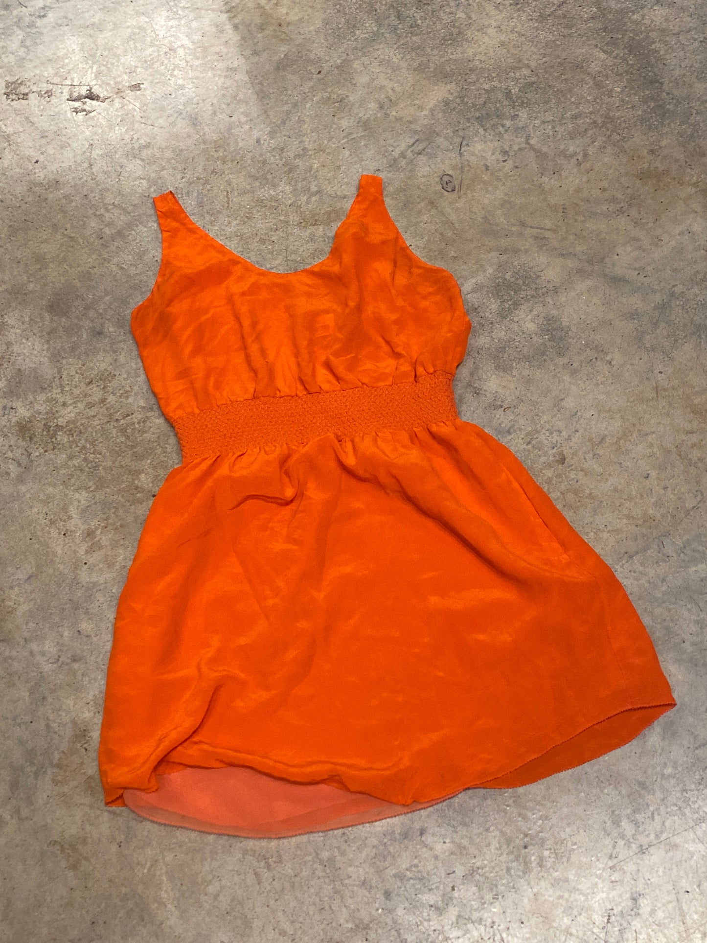 Babaton Orange Silk dress