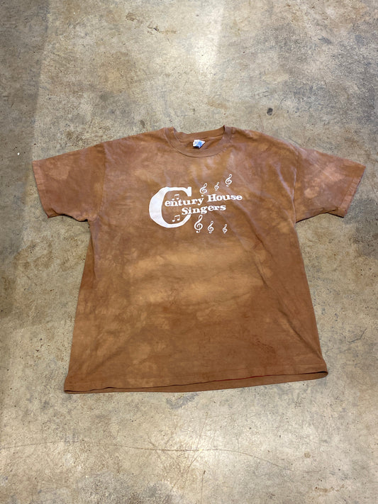 Hanes Beefy-T Century House Singers Made in USA Brown XL Vintage Shirt