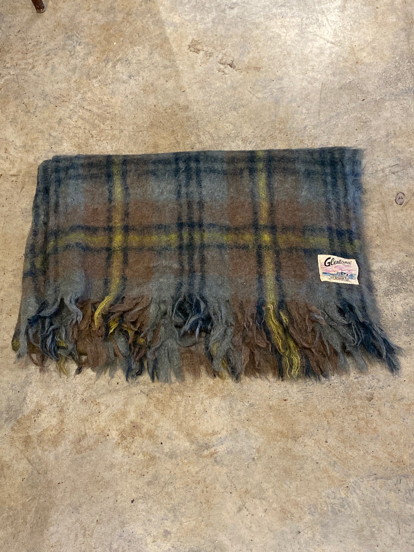 Glentana Mohair Wool Vintage Scotland Blanket