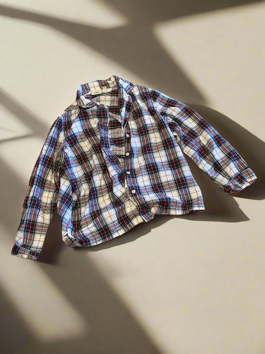 L.l. Bean Red Plaid Flannel Shirt Medium LS Button Up