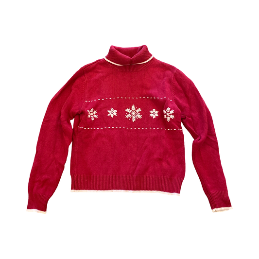 Sonoma Lifestyle Large Red Christmas Turtleneck Sweater