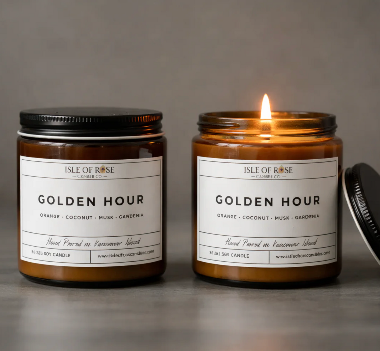 Isle of Rose | Glass Soy Candles