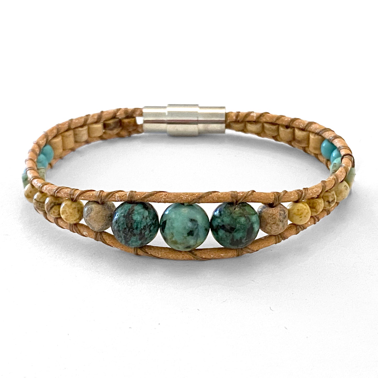 Woven Stone | Single Wrap Bracelet
