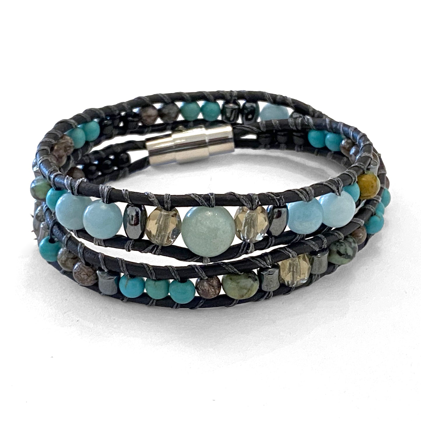 Woven Stone | Double Wrap Bracelet