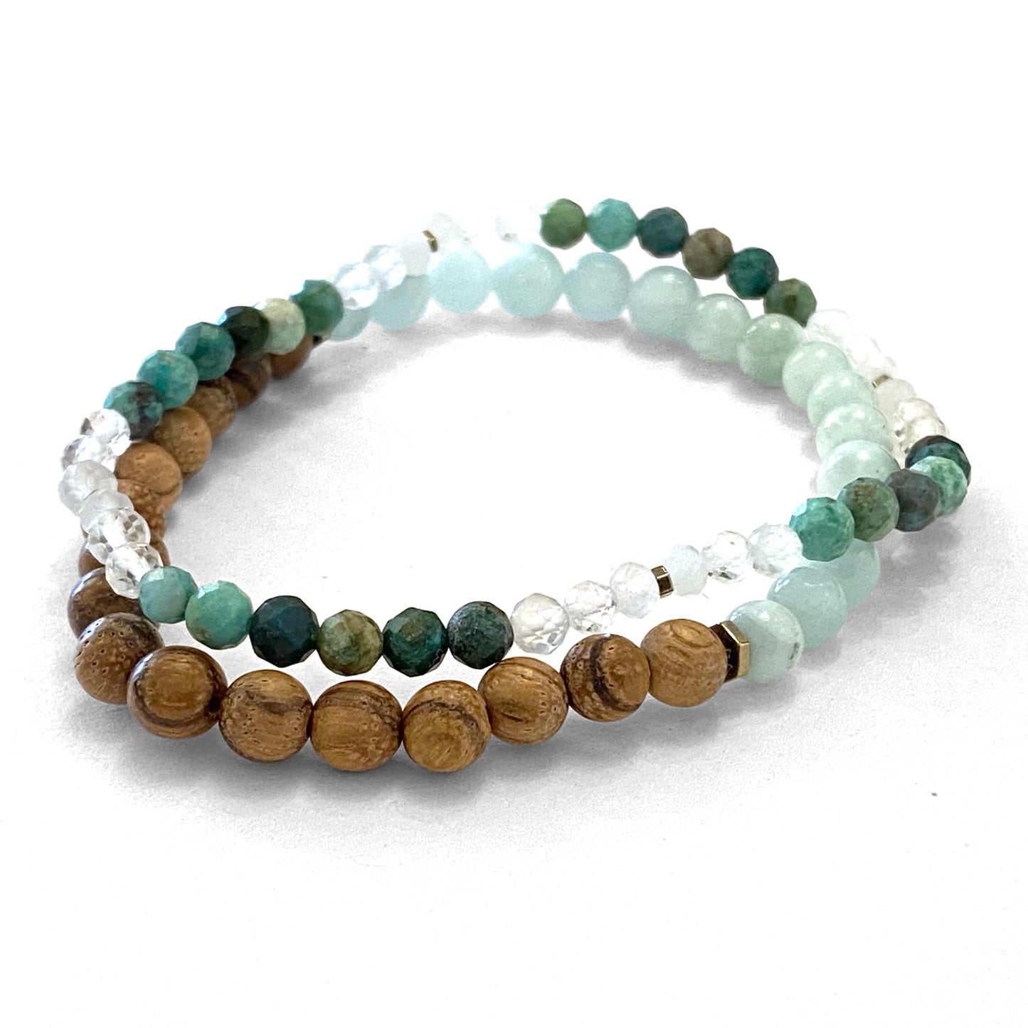Woven Stone | Stacker Bracelet Set