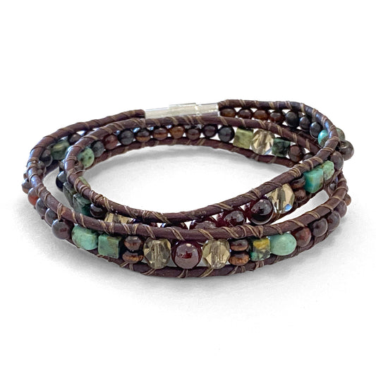 Woven Stone | Double Wrap Bracelet