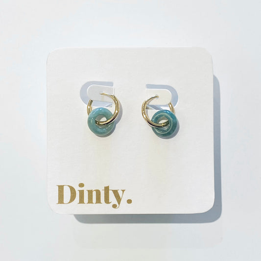 Dinty Designs | Jade Huggie Hoop Earrings