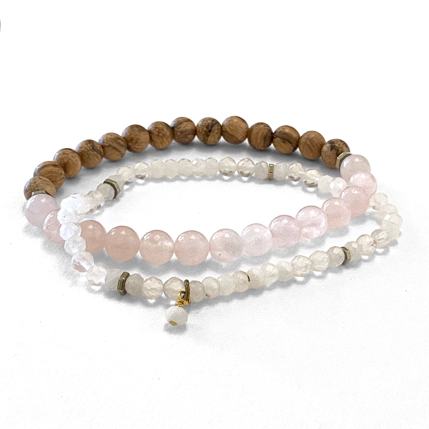 Woven Stone | Stacker Bracelet Set
