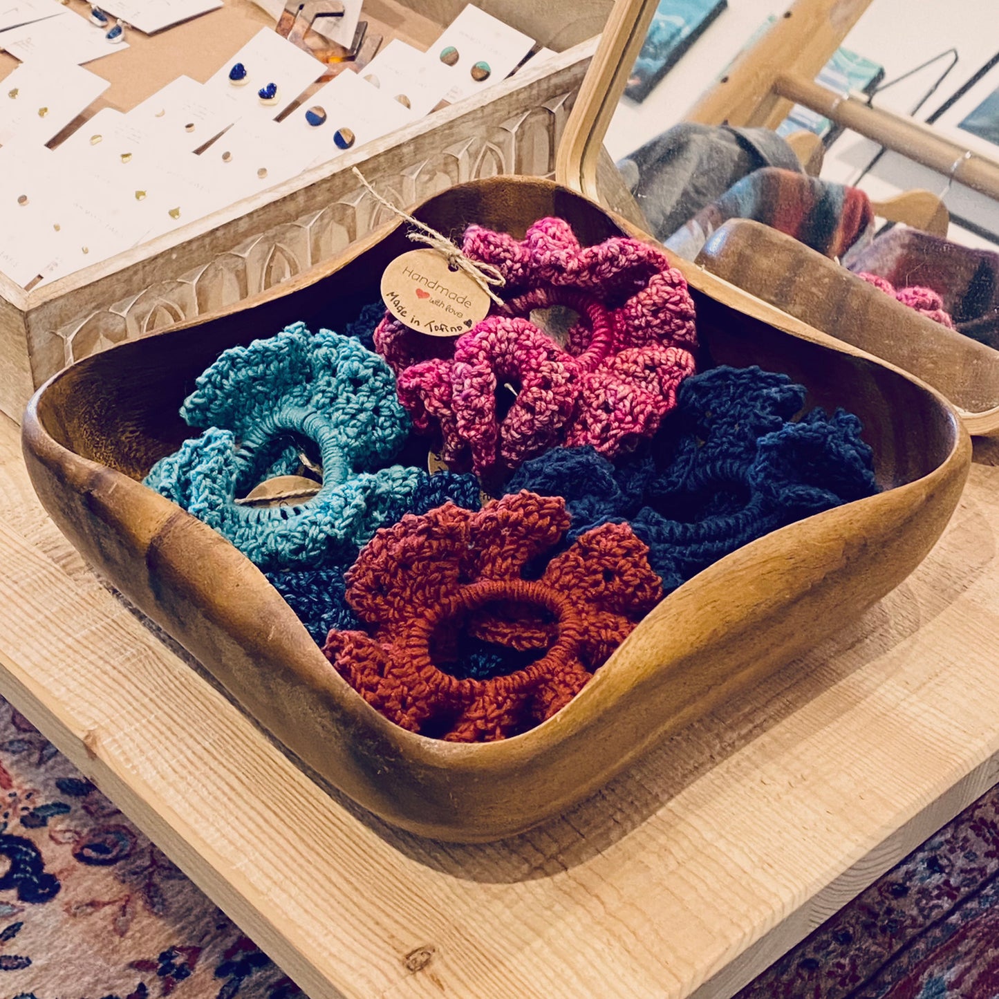 Wave Spun Tangles | Crochet Scrunchies