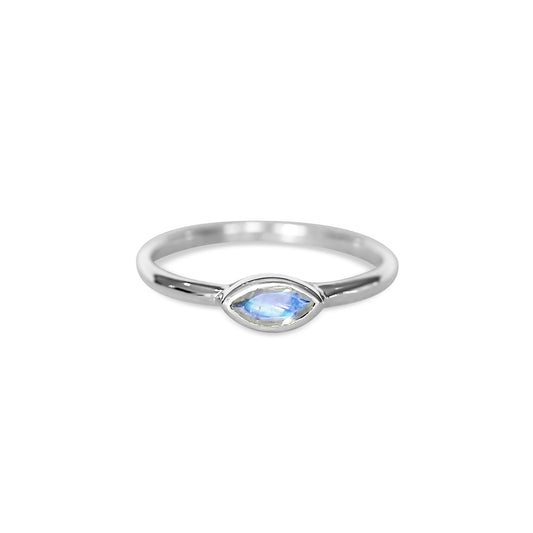 Marquise Ring | Sterling Silver & Moonstone