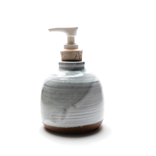 Kay Ceramic Grey/Celadon Soap Dispenser