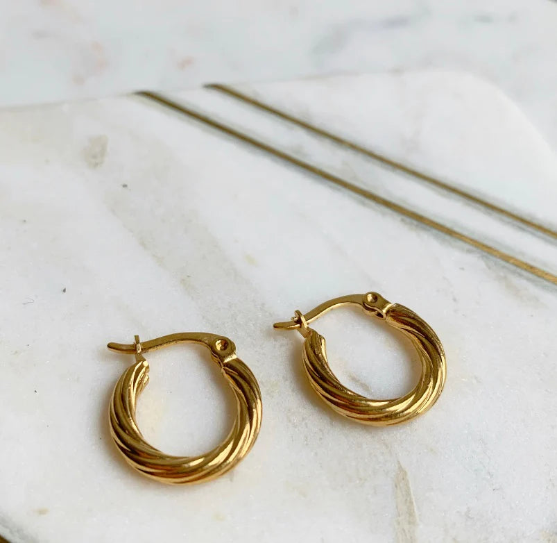 Wildflower Designs | Gold Plated Hoop Earrings