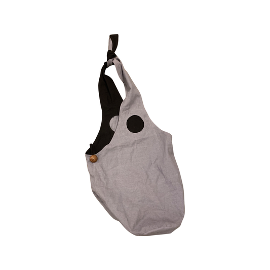 Reversible Cotton Beach Bag with Water Bottle Holder