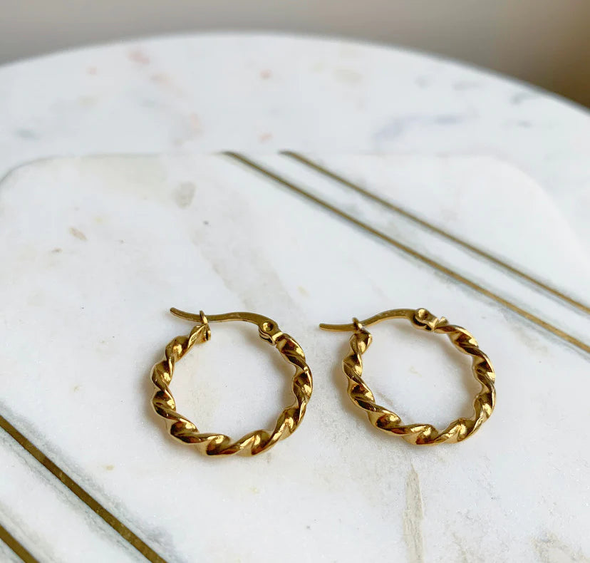Wildflower Designs | Gold Plated Hoop Earrings