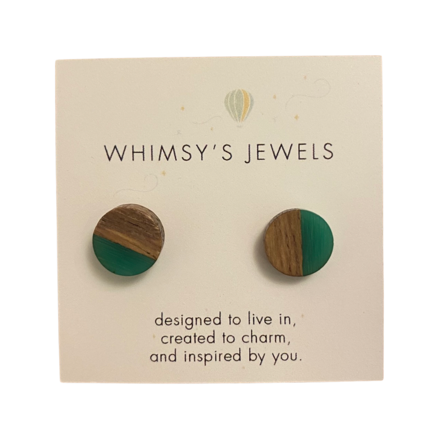 Whimsy’s Jewels | Wood & Resin Stud Earrings